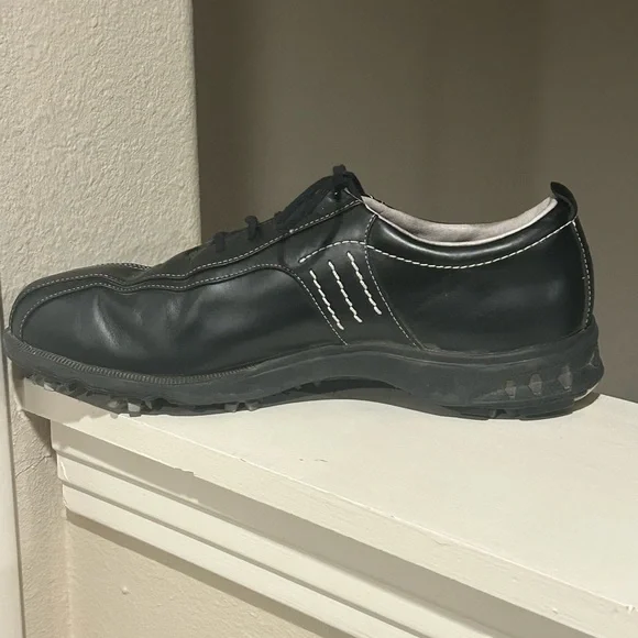 Adidas Adiprene Z-Traxion Mens Size 10 Golf Shoes Black Spikes 104399 Cleats - Picture 3 of 10